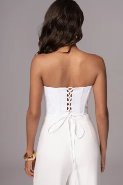 Ivory Beyond The Sea Linen Corset*JLUXLABEL Best