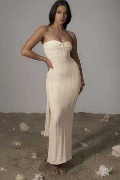 Ivory Blanca Strapless Maxi Dress*JLUXLABEL Hot