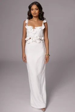 Ivory Brighter Days Linen Maxi Dress*JLUXLABEL Clearance