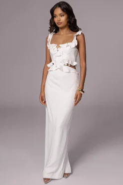 Ivory Brighter Days Linen Maxi Dress*JLUXLABEL Clearance