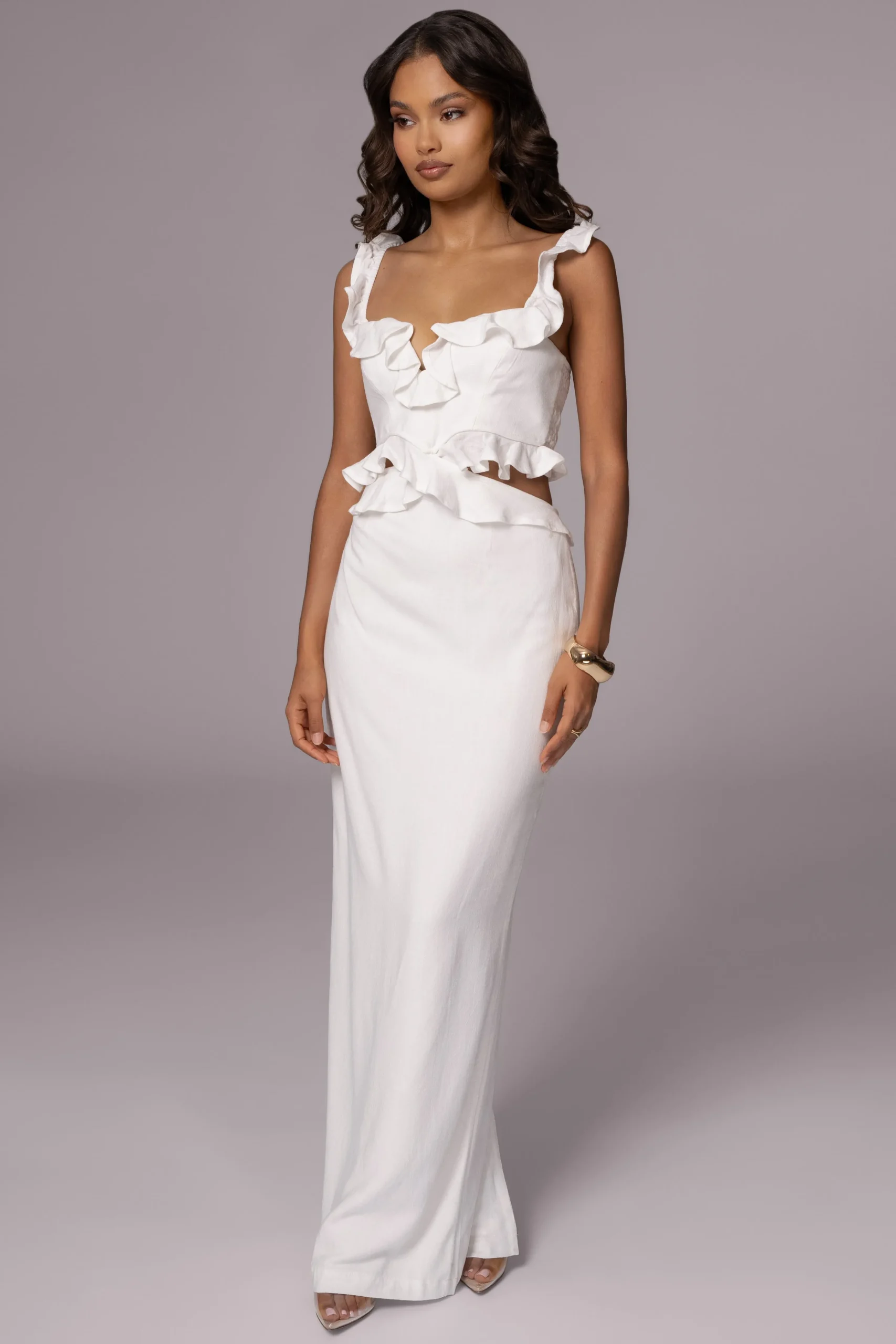 Ivory Brighter Days Linen Maxi Dress*JLUXLABEL Clearance