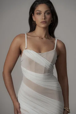 Ivory Catalina Lurex Knit Maxi Dress*JLUXLABEL Fashion