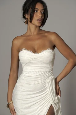 Ivory Celestial Drape Maxi Dress*JLUXLABEL Online