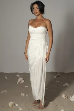 Ivory Celestial Drape Maxi Dress*JLUXLABEL Online