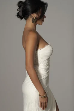 Ivory Celestial Drape Maxi Dress*JLUXLABEL Online