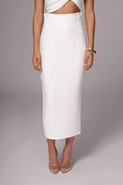 Ivory Coastland Linen Skirt*JLUXLABEL New