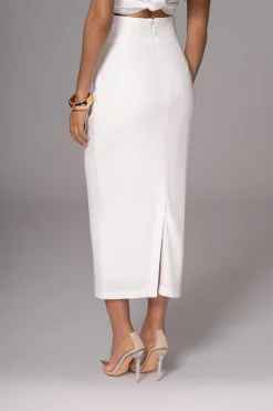 Ivory Coastland Linen Skirt*JLUXLABEL New