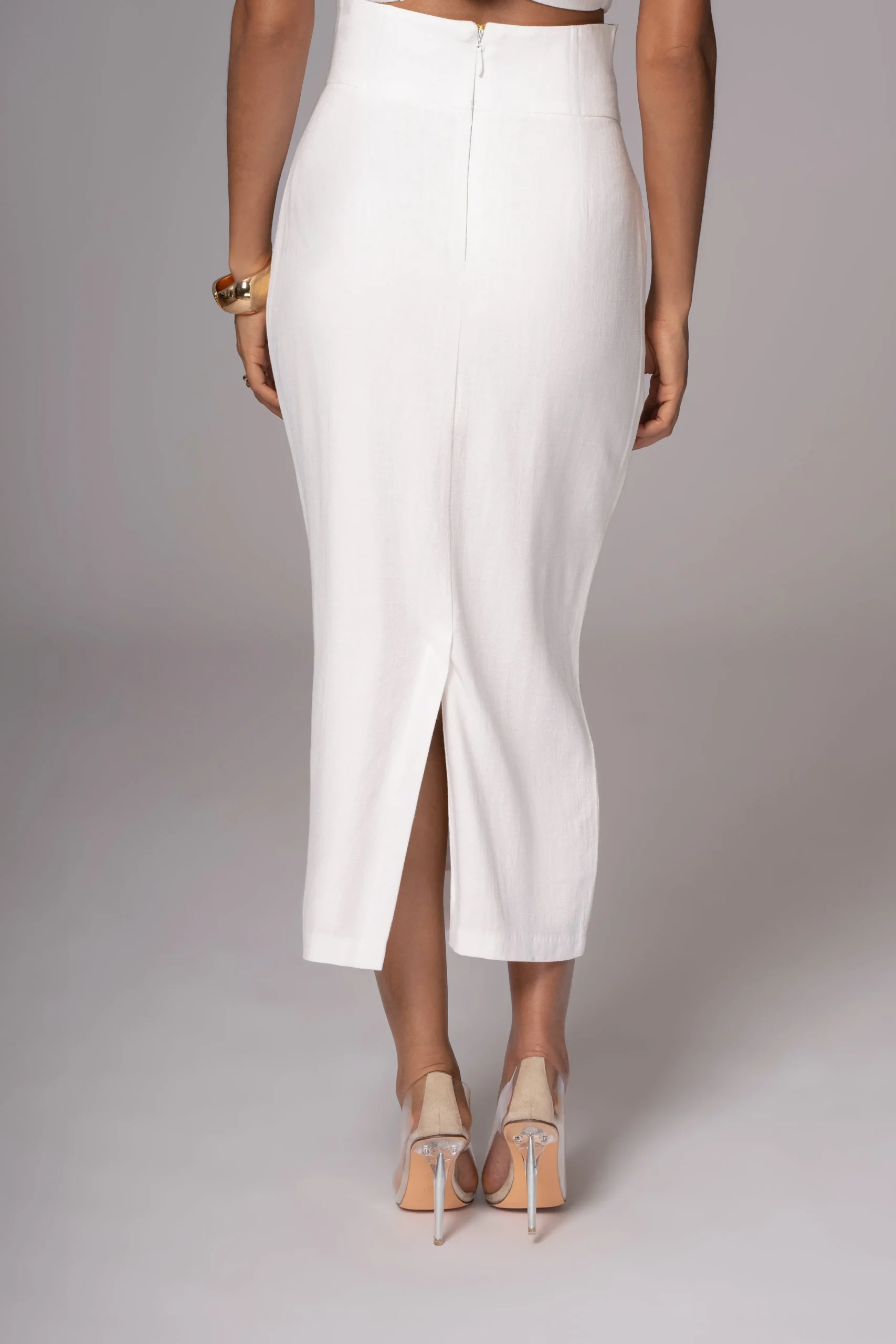 Ivory Coastland Linen Skirt*JLUXLABEL New