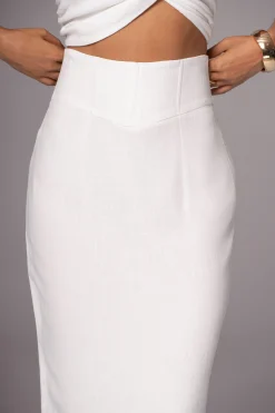 Ivory Coastland Linen Skirt*JLUXLABEL New