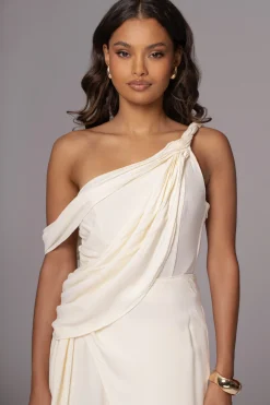 Ivory Diosa Drape Top*JLUXLABEL Best
