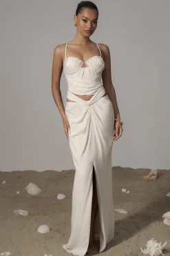 Ivory Dreamland Linen Skirt*JLUXLABEL Outlet