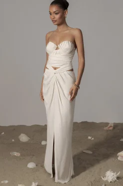 Ivory Dreamland Linen Skirt*JLUXLABEL Outlet