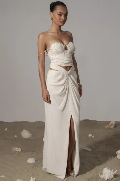 Ivory Dreamland Linen Skirt*JLUXLABEL Outlet