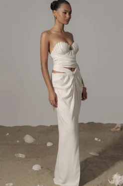 Ivory Dreamland Linen Skirt*JLUXLABEL Outlet