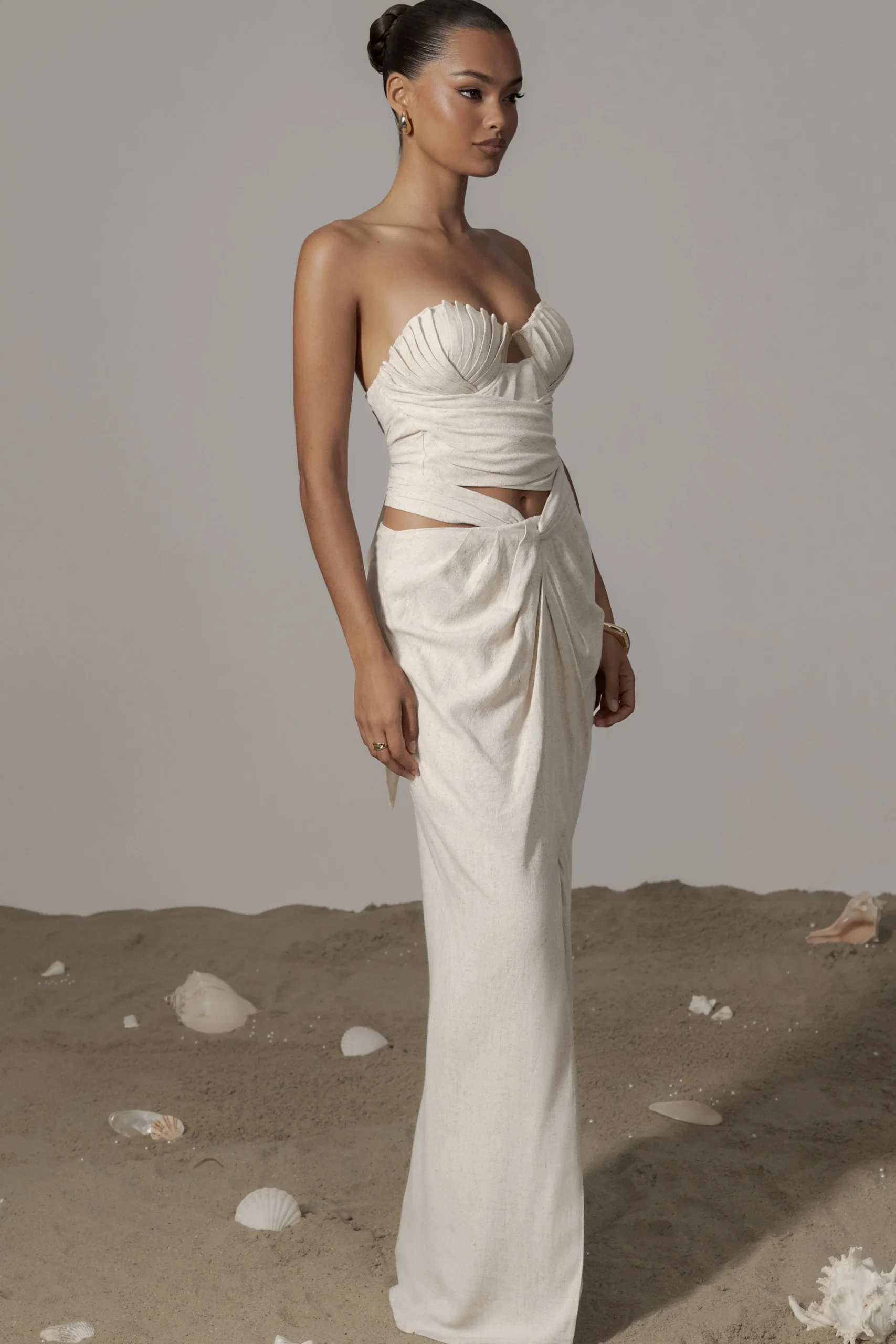 Ivory Dreamland Linen Skirt*JLUXLABEL Outlet