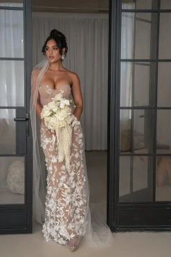 Ivory Everlasting Embroidered Gown*JLUXLABEL Sale