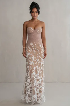 Ivory Everlasting Embroidered Gown*JLUXLABEL Sale