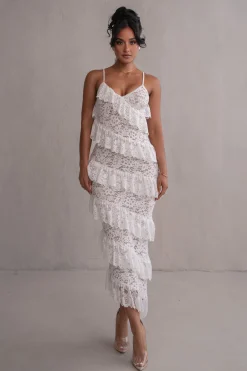 Ivory Feeling Of Forever Ruffle Dress*JLUXLABEL Sale