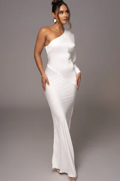 Ivory Femme Drape Maxi Dress*JLUXLABEL Fashion