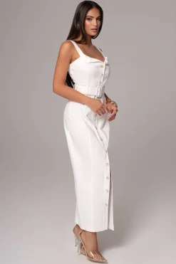 Ivory Forever Summer Belted Dress*JLUXLABEL Online