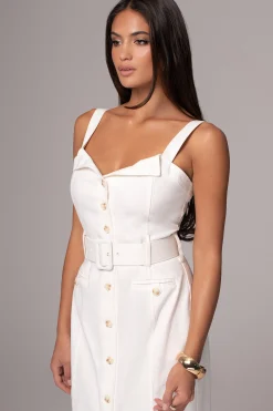 Ivory Forever Summer Belted Dress*JLUXLABEL Online