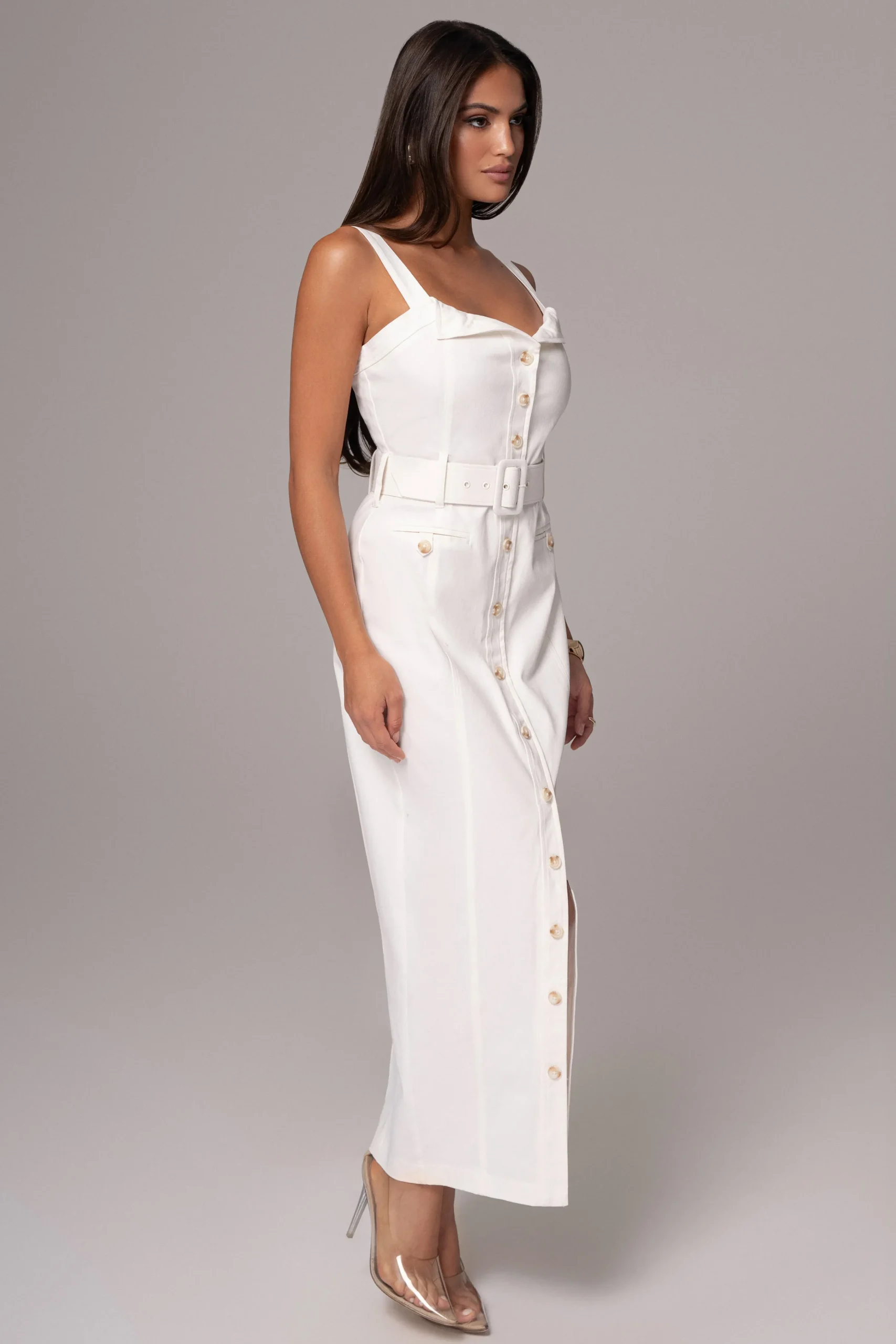 Ivory Forever Summer Belted Dress*JLUXLABEL Online