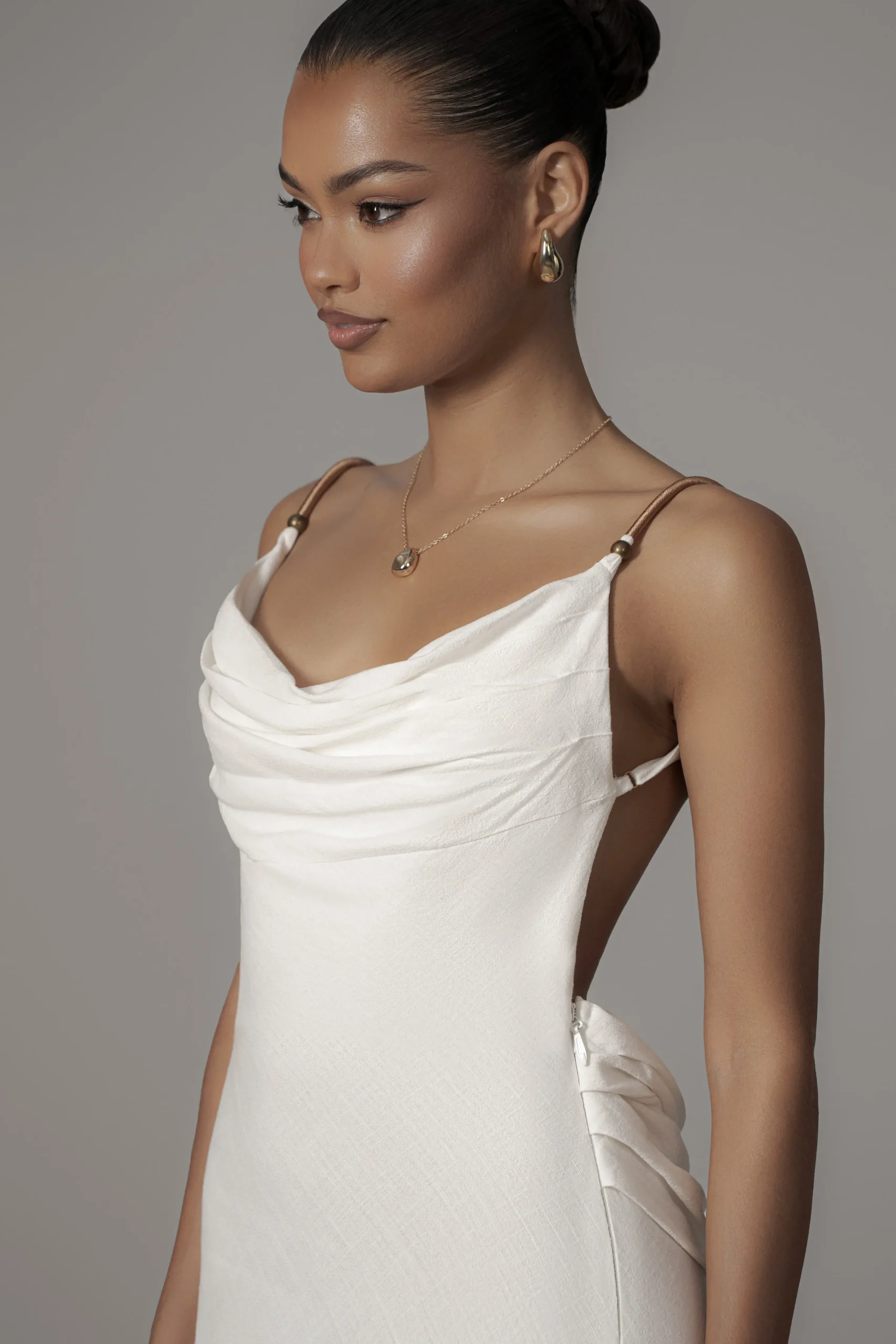 Ivory Getaway Linen Maxi Dress*JLUXLABEL Discount