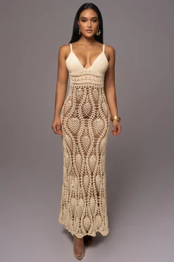 Ivory Great Escape Crochet Maxi Dress*JLUXLABEL Hot