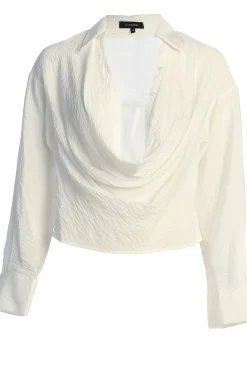 Ivory Greta Collared Top*JLUXLABEL Best