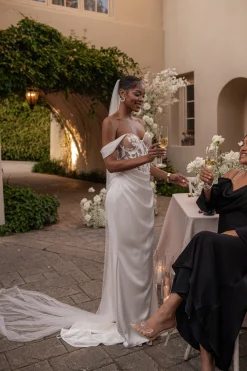 Ivory Infinite Love Satin Gown*JLUXLABEL Online