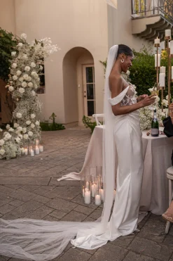 Ivory Infinite Love Satin Gown*JLUXLABEL Online