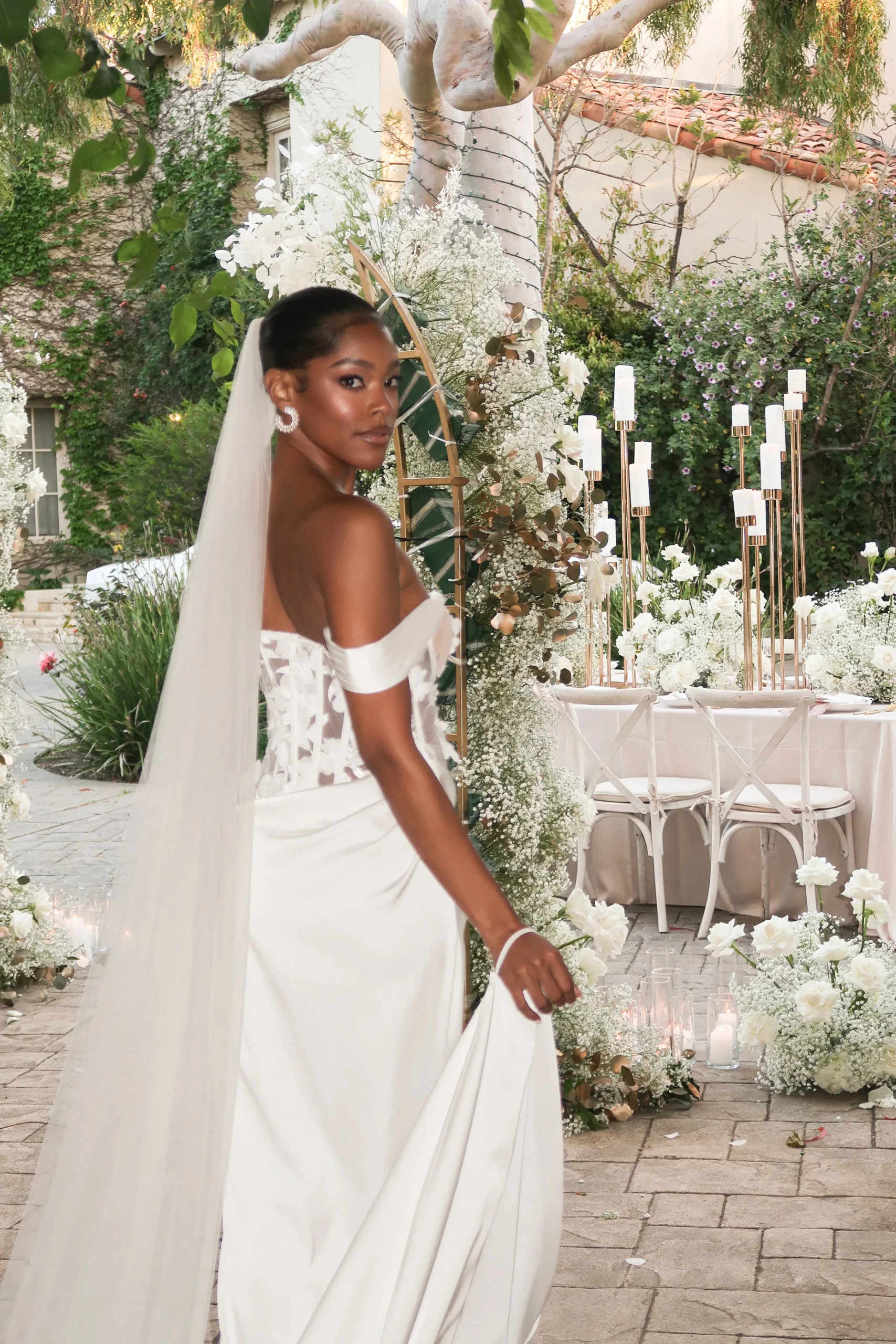 Ivory Infinite Love Satin Gown*JLUXLABEL Online