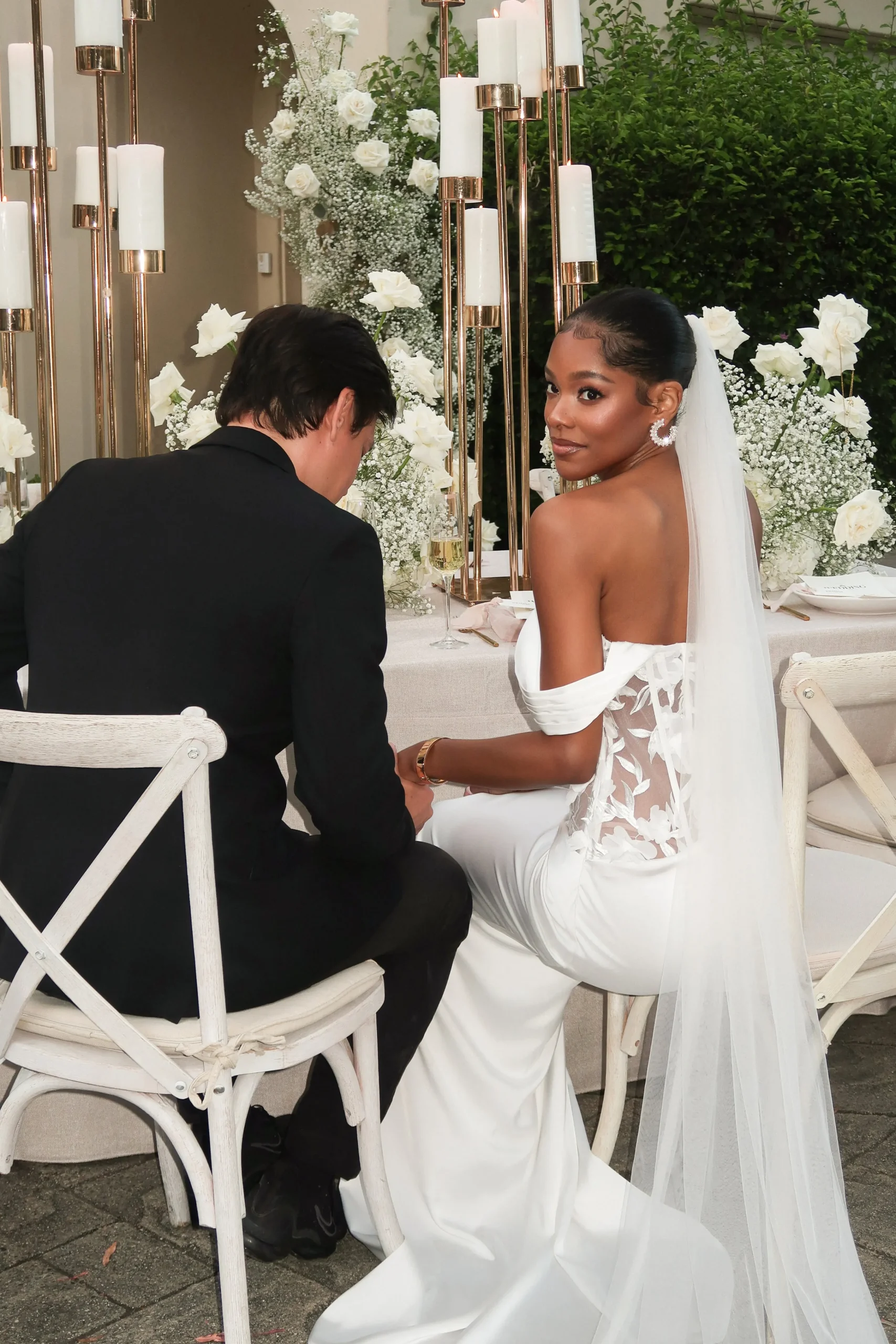 Ivory Infinite Love Satin Gown*JLUXLABEL Online