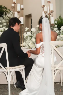 Ivory Infinite Love Satin Gown*JLUXLABEL Online