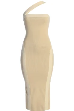 Ivory Ivone Asymmetrical Midi Dress*JLUXLABEL Hot