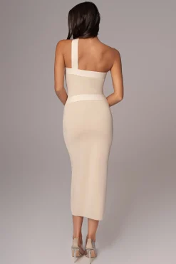 Ivory Ivone Asymmetrical Midi Dress*JLUXLABEL Hot
