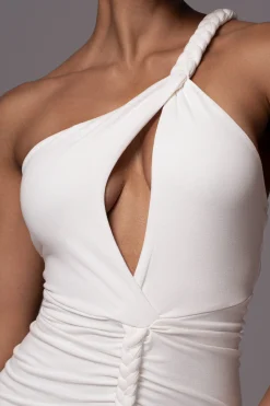 Ivory Jess Ruched Midi Dress*JLUXLABEL Hot