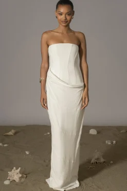 Ivory Journey Linen Maxi Dress*JLUXLABEL Clearance