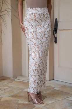 Ivory Lace Romance Maxi Skirt*JLUXLABEL Outlet