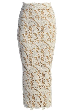 Ivory Lace Romance Maxi Skirt*JLUXLABEL Outlet