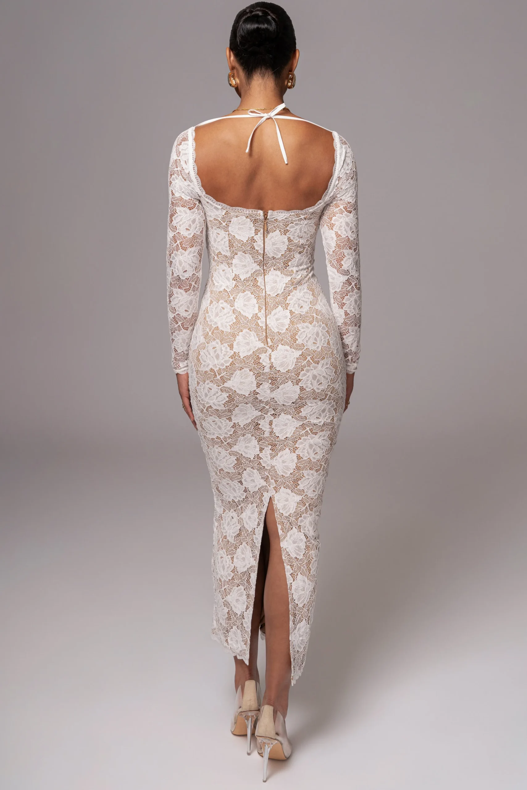 Ivory Lace Sweetheart Maxi Dress*JLUXLABEL New