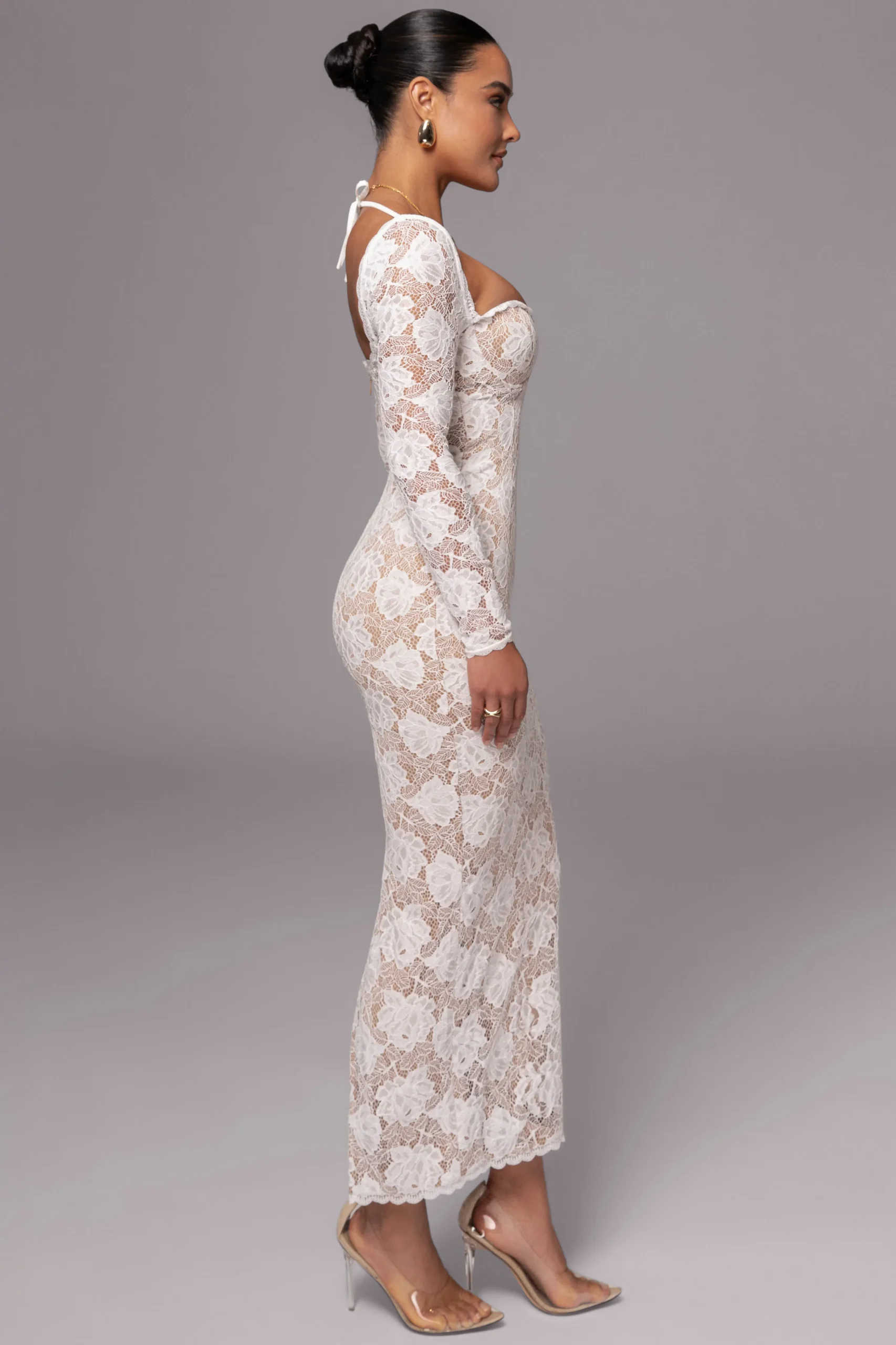 Ivory Lace Sweetheart Maxi Dress*JLUXLABEL New