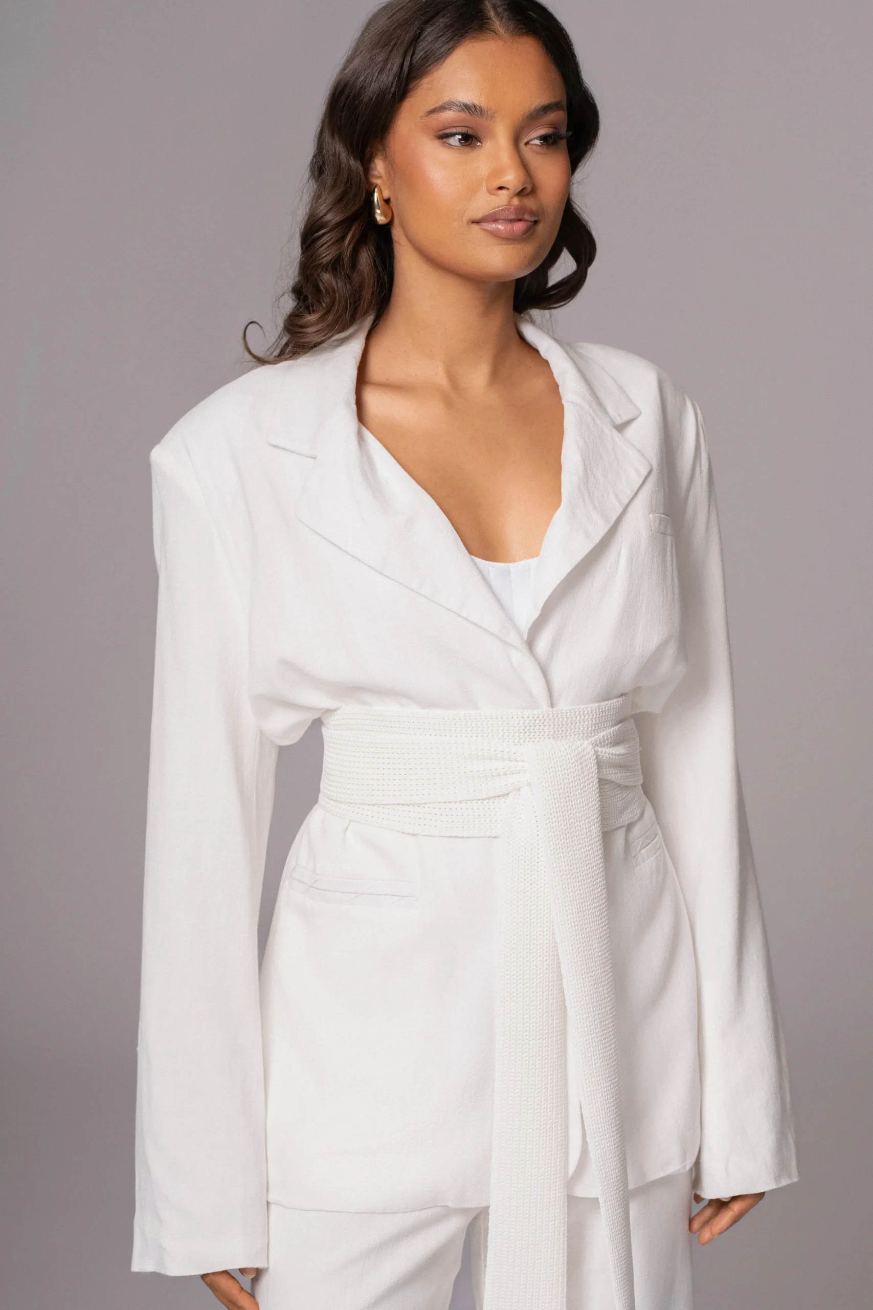 Ivory Lagos Knit Belt*JLUXLABEL Online