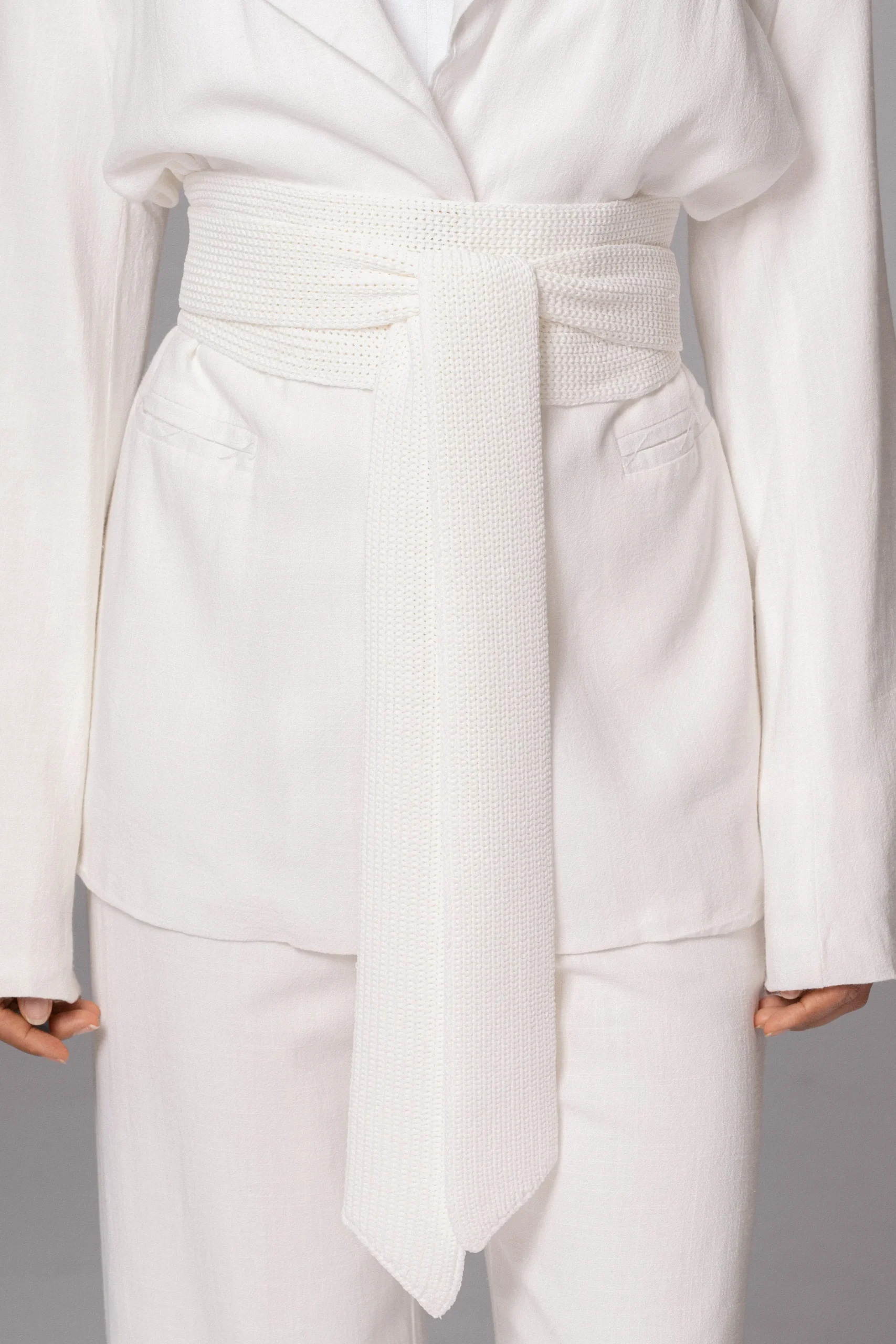 Ivory Lagos Knit Belt*JLUXLABEL Online