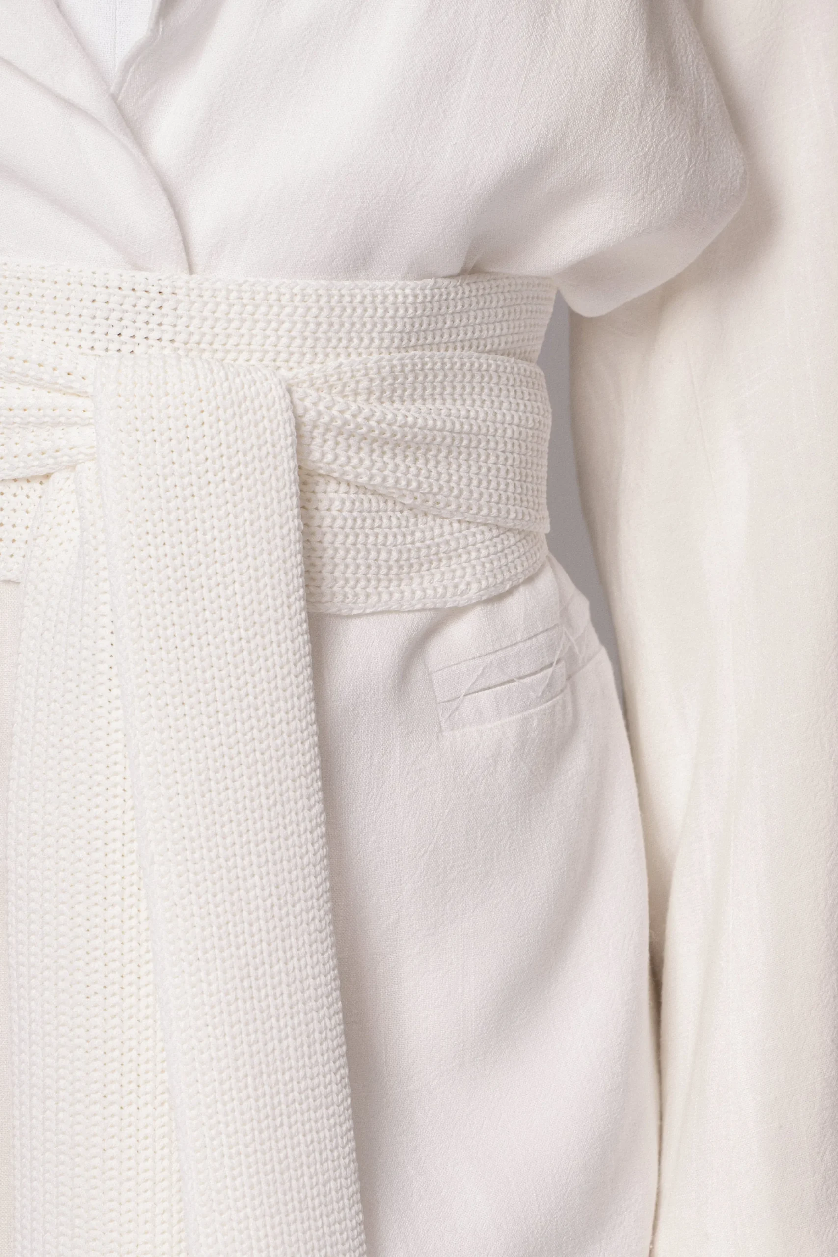 Ivory Lagos Knit Belt*JLUXLABEL Online