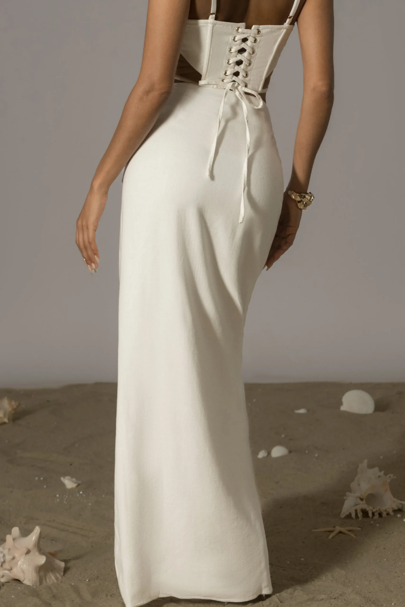 Ivory Las Olas Linen Skirt*JLUXLABEL Fashion