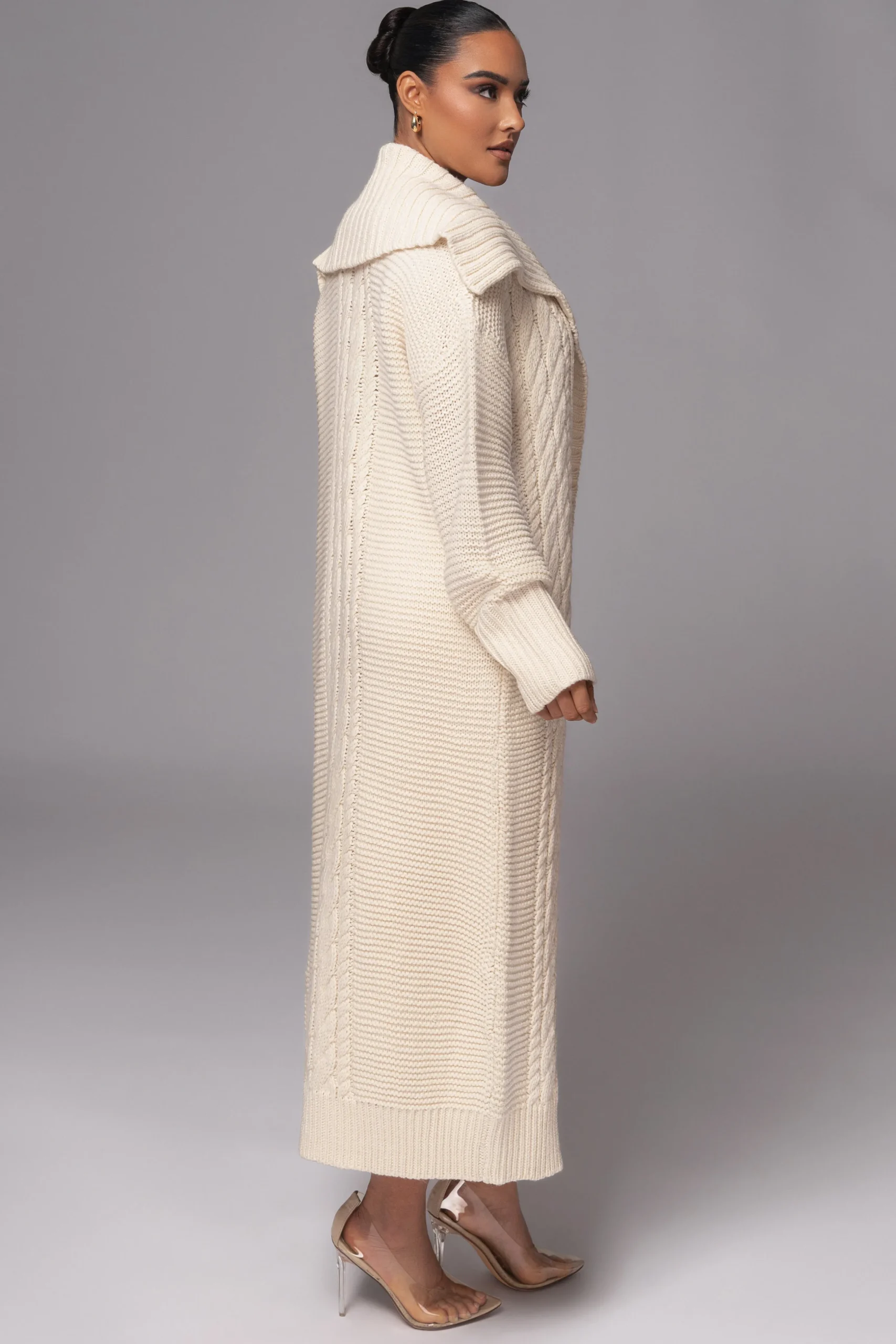 Ivory Malinda Sweater Knit Cardigan*JLUXLABEL Online