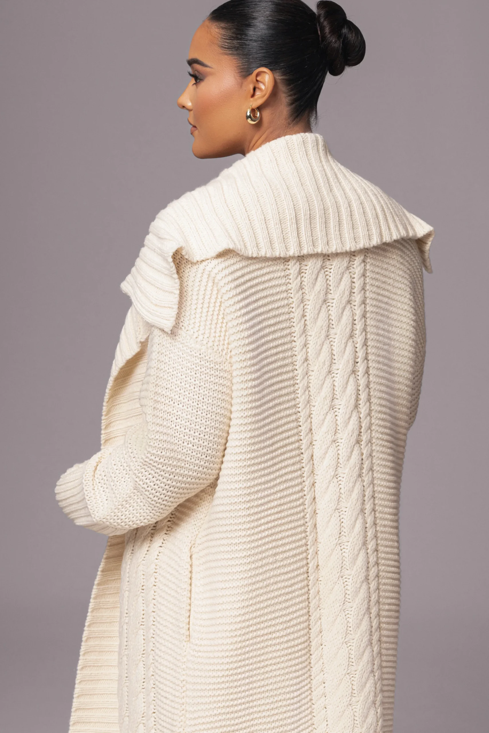 Ivory Malinda Sweater Knit Cardigan*JLUXLABEL Online