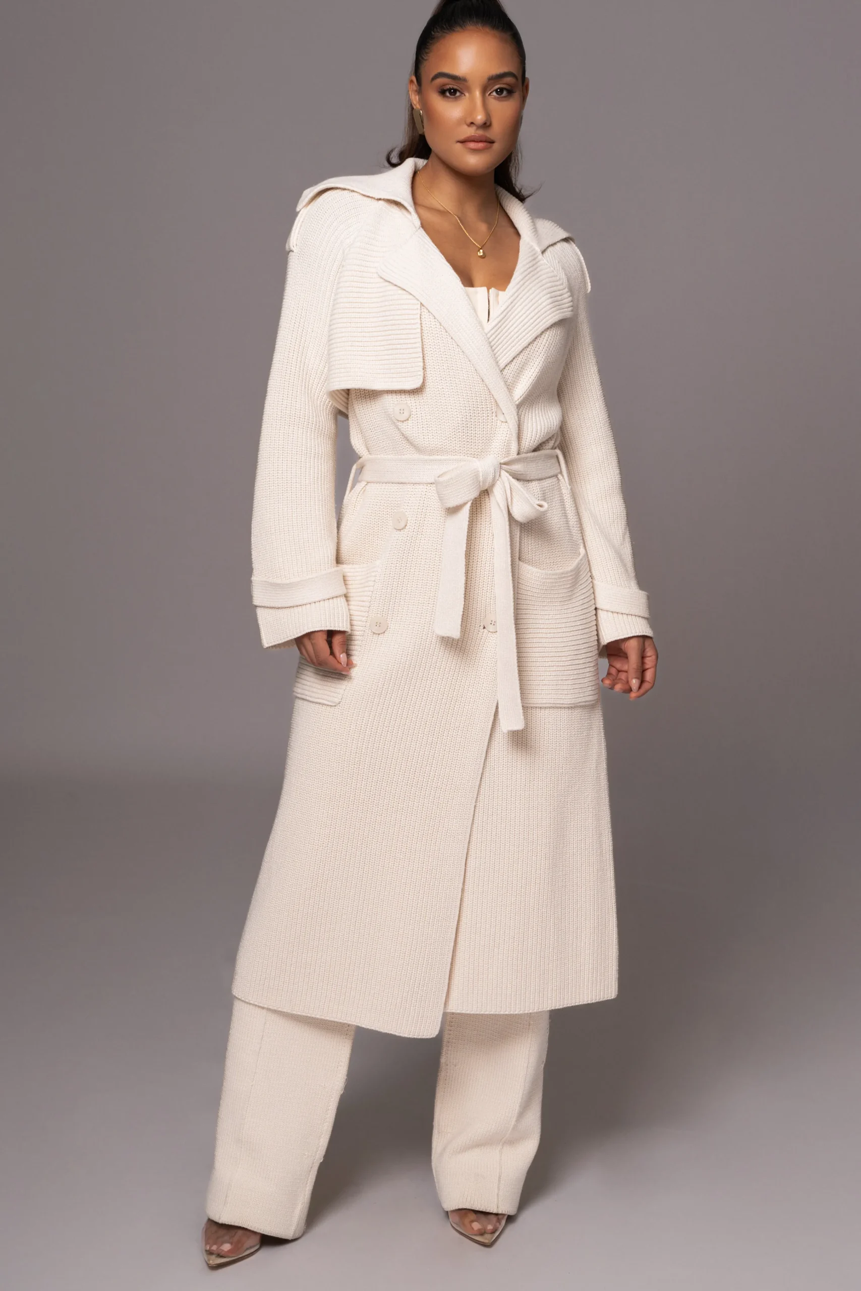 Ivory Maxinne Knit Coat*JLUXLABEL Online
