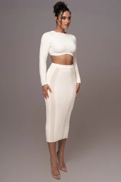 Ivory Moments Sweater Knit Skirt Set*JLUXLABEL Outlet